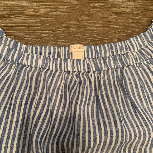 J Crew Striped Top Off Shoulder - Picture 3 of 4
